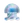 Blue translucent cartoon jellyfish with rounded bell and four tentacles.
